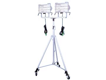 ハロゲンライト<２灯式三脚スタンド仕様>　HST-1000LW